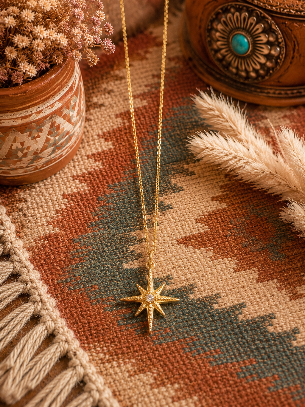 Sunburst Compass Necklace