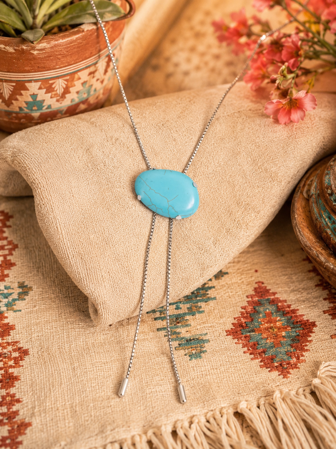 Turquoise Bolo Necklace