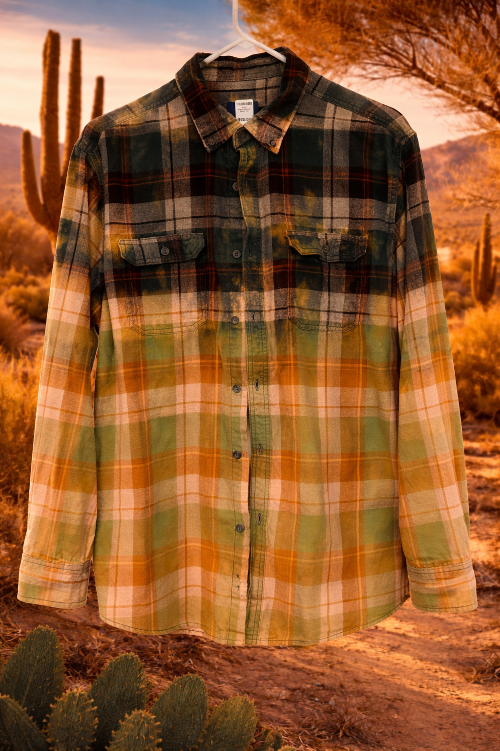 Cross Bleach Flannel Shirt