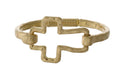 Hammered Metal Cross Bracelet